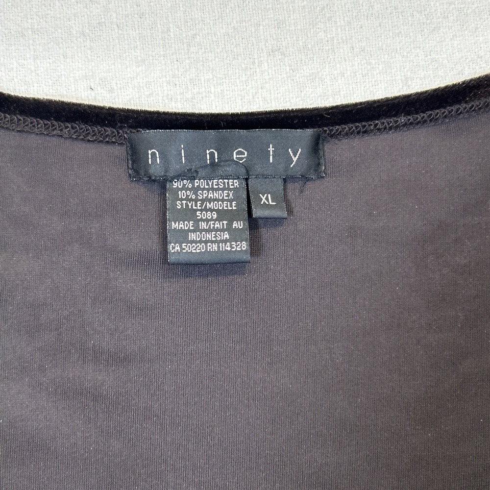Ninety‎ Women's Cropped Wrap Cardigan Velvet Purple/Black Size XL Sequin Accent - Picture 3 of 12